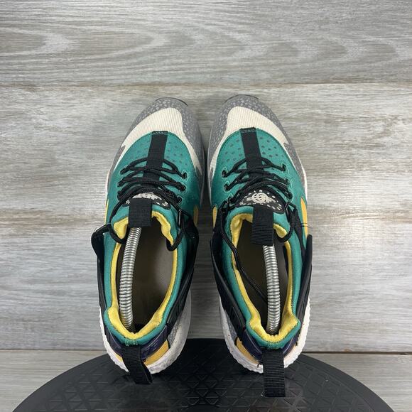 Nike Men's Air Huarache Premium 806979-103 White Black Green Sneakers Size 7.5 - Picture 6 of 8